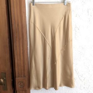 VINCE SLIP SKIRT with raw edges.